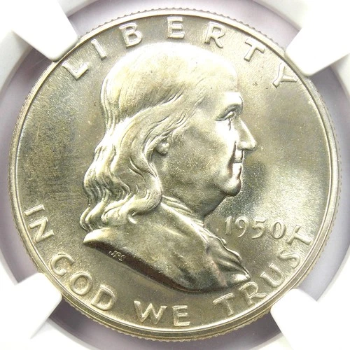 1950 PROOF Franklin Half Dollar 50C - Certified NGC PR67 (PF67) - $4,250 Value