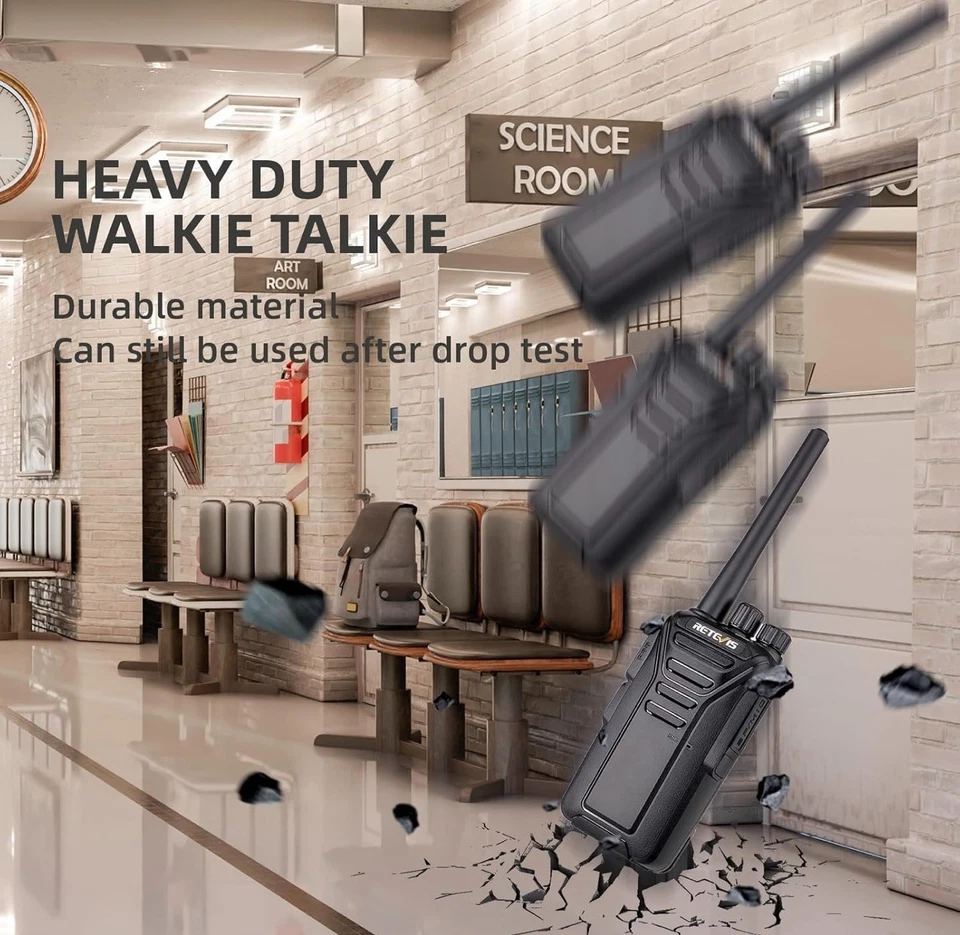 6 Pack Rechargeable 2 Way Radios Walkie Talkies Long Range for Adults - Image 3 of 4