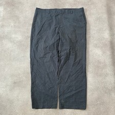 Tommy Hilfiger Trousers Mens 38" Straight Leg Striped Smart Dress Pants, Grey