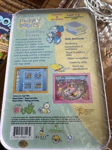 Videogioco PC Muppet Babies Toddler Train 2 cd NUOVO SIGILLATO SCATOLA DI LATTA - Foto 4 di 4