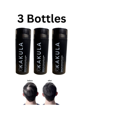 1 2 3 Kakula Keratin Hair Building Fibers 27.5g - Instant Thicker Fuller Hair