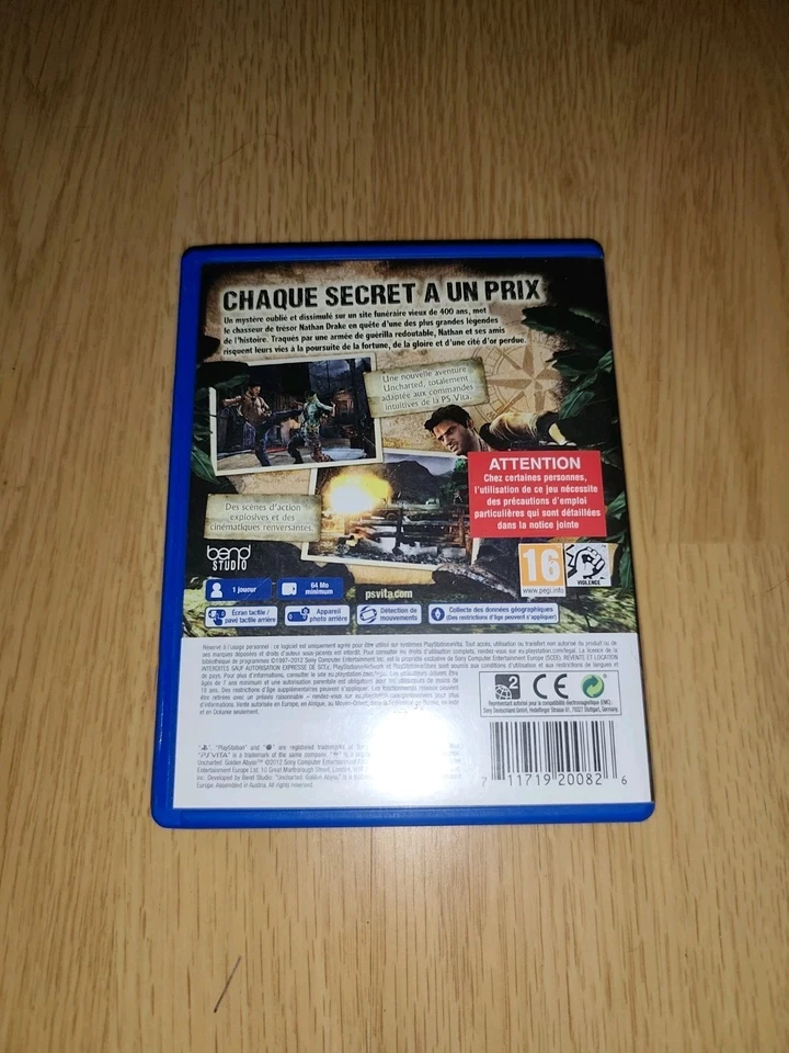 Jeu Uncharted Golden Abyss PS Vita Sony Playstation - Photo 2/3