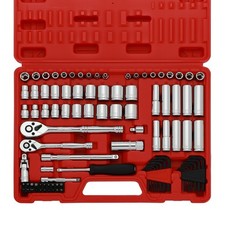 1/4-Inch  3/8-Inch Drive, SAE and Metric Socket Set, Standard and Deep Sizes...