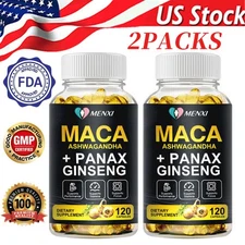 Male Enhancing 240 Capsules Maca Root 10000mg, Ashwagandha,Panax Ginseng Extract