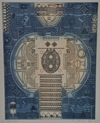 Farbradierung Modellabbildung Handsigniert und Nummeriert R. Franke (1994)