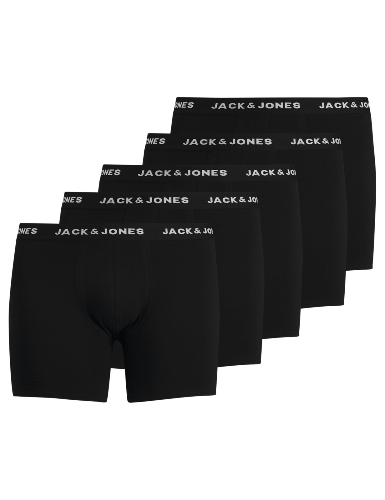 JACK&JONES PLUS Men's Jachuey Trunks 5 Pack Noos Ps Boxer Shorts, Black, 4XL UK - Image 3