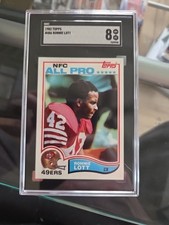 RONNIE LOTT RC 1982 TOPPS #486 NFC ALL-PRO Ronnie Lott ROOKIE CARD GRADED SGC 8 . rookie card picture