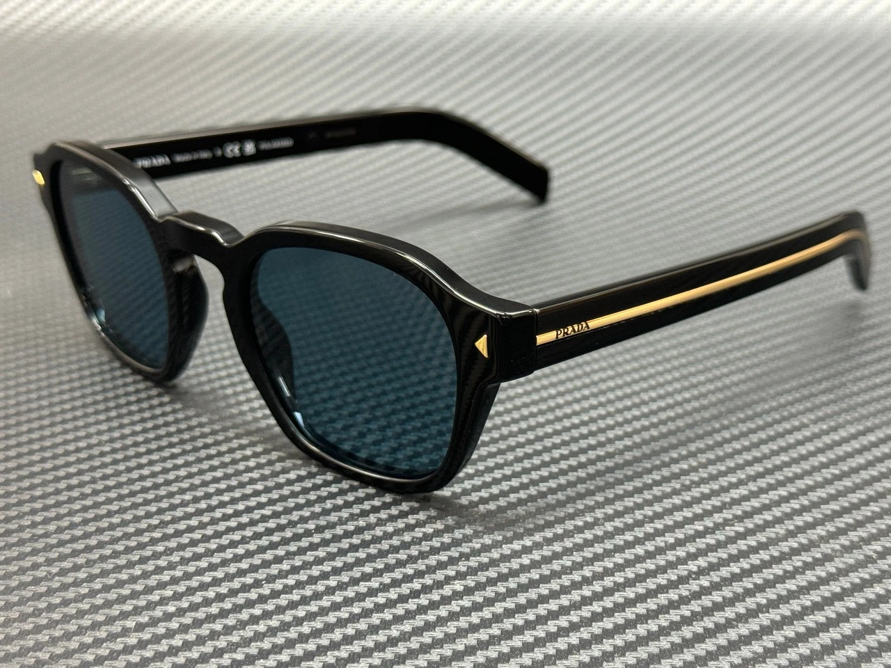 Prada — PRADA PR A16S 16K04D Black Green Polarized Unisex 49 mm Sunglasses