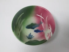 Vintage 1950 Syracuse China Restaurant Ware Berry Bowl-3 Color Airbrushed Fish