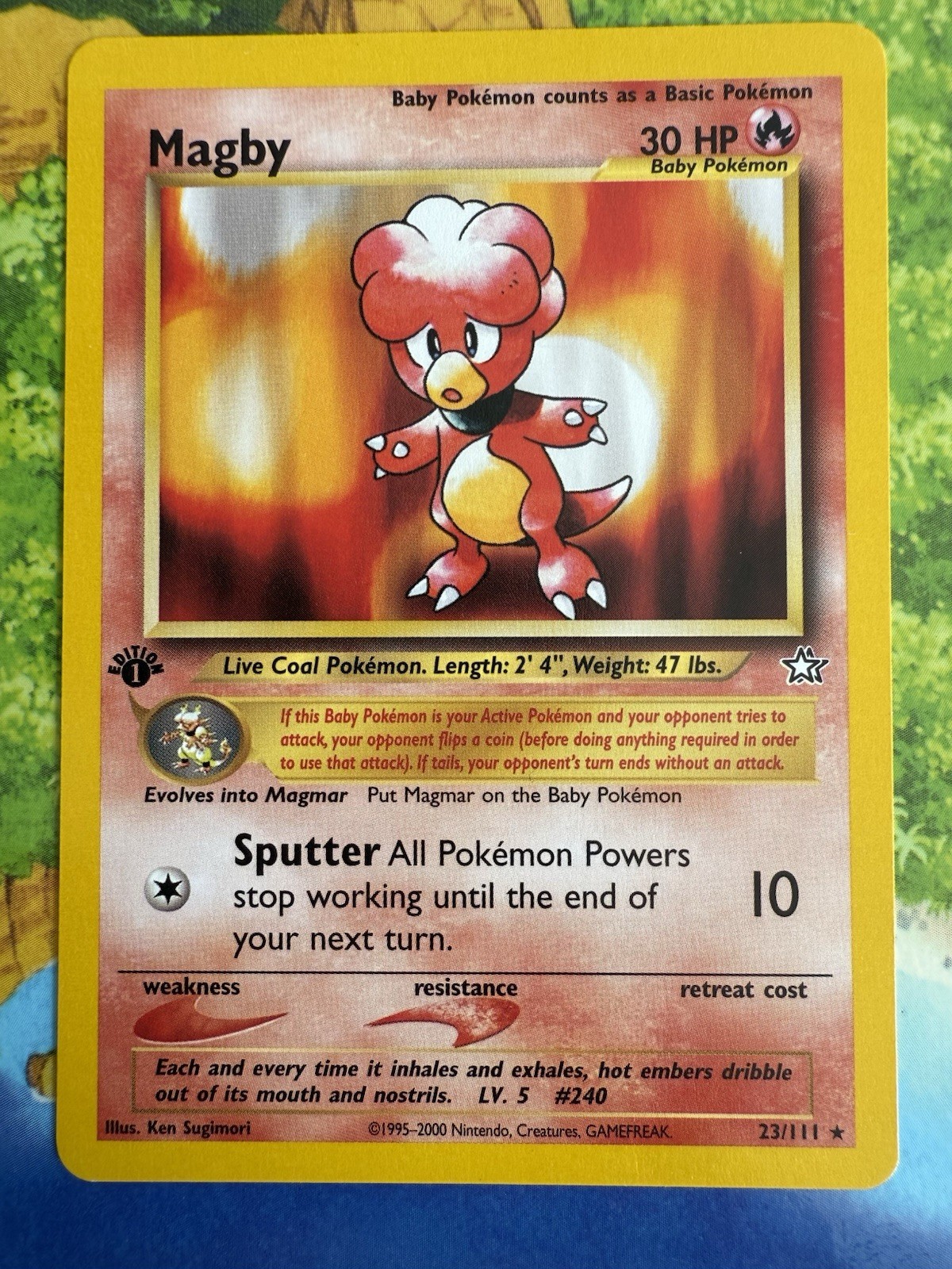 Pokemon Magby 1st Edition Neo Genesis 23/111 Non Holo Rare Near Mint