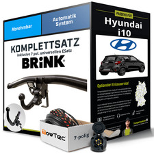 Für HYUNDAI i10 Typ AC3 , AI3 Anhängerkupplung abnehmbar +eSatz 7pol uni 19- NEU
