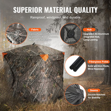 270  See-Through Pop-Up Hunting Blind - Portable  Resilient Ground Blind for 2-