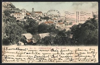 Ansichtskarte Gibraltar, The South 1907 