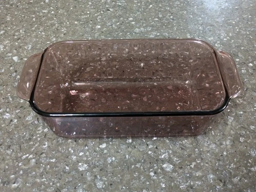 Pyrex Corning Loaf Pan Amethyst Cranberry Purple Glass Pan 213-R 1.5 Qt.  1.5L