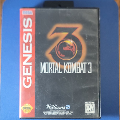 Mortal Kombat 3 SEGA Mortal Kombat Series Sega Genesis Game Cartridge w/ Case