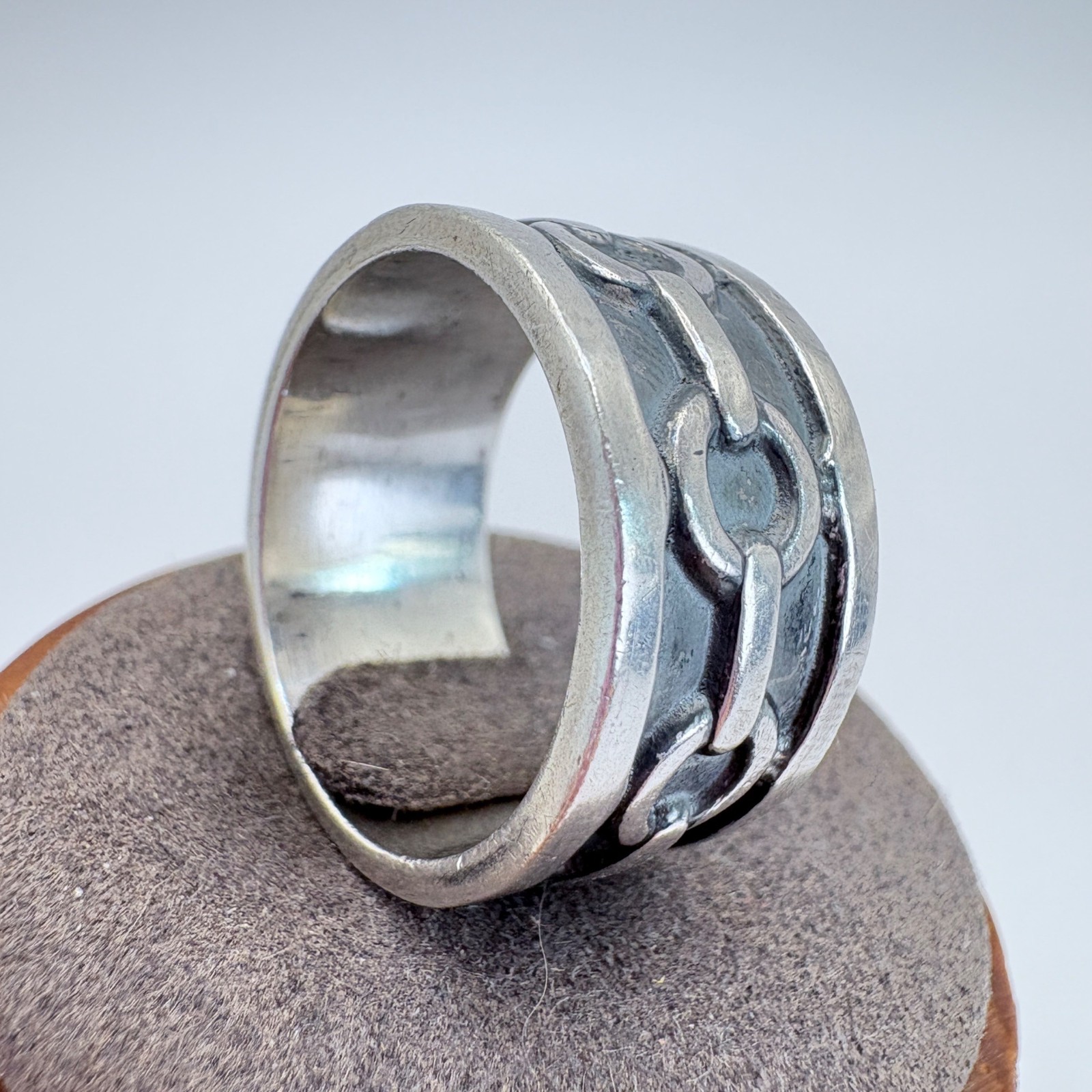 VTG Solid Sterling Silver 925 Interlocking Design… - image 3