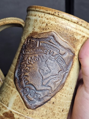 1984 Minnesota Renaissance Festival Stoneware Tankard Applied Unicorn Medallion - Picture 7 of 7