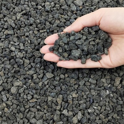 2 lbs Small Black Lava Rocks for Plants,1/4 Inch Crush Volcanic Rock Pumice S...
