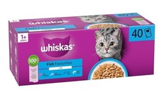 Whiskas Adult Wet Cat Food Fish Favourites in Jelly 40 x 85g Pouches Cat Food 6.94 per kilo