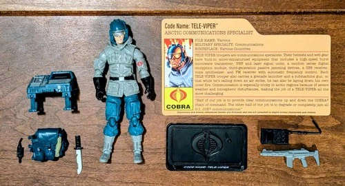 GI JOE Cobra NM/M Tele-Viper 2008 V7 Complete & File Card 25th Arctic Televiper