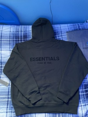 Fear of God Essentials Hoodie SS22 Stretch Limo Black - size M