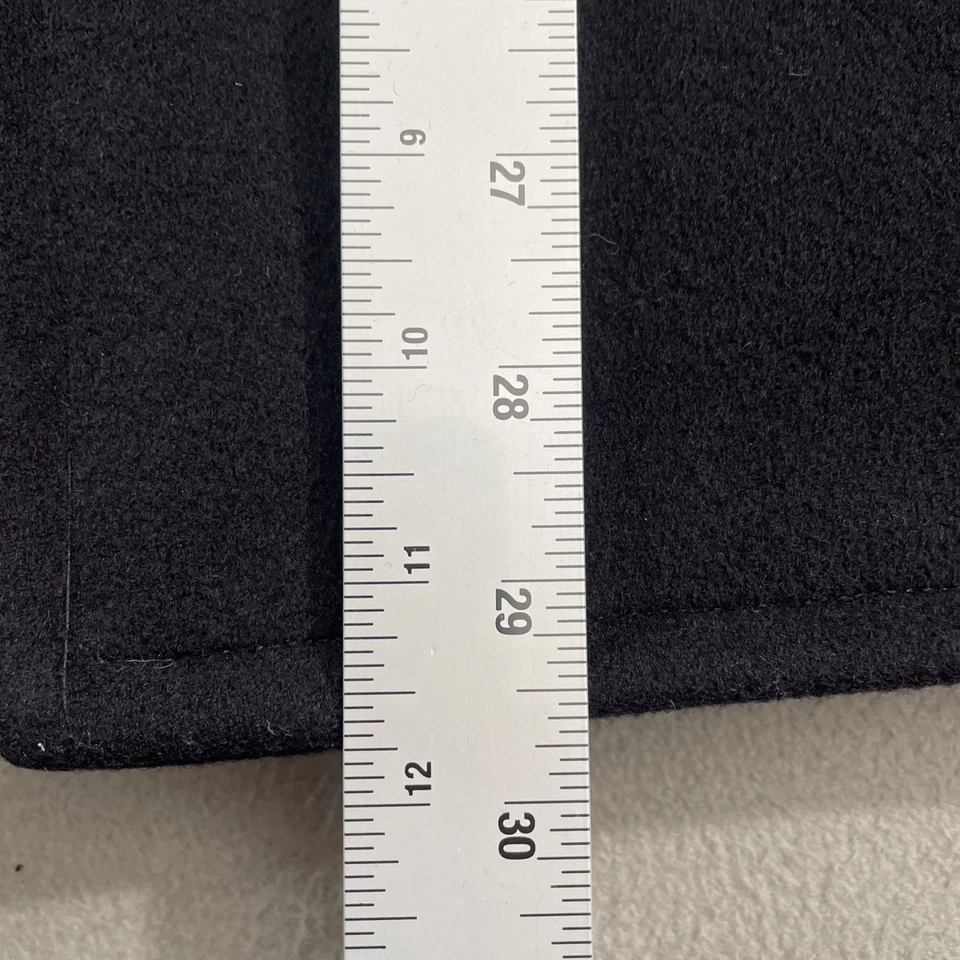 Vintage Navy Army Wool Trench Coat Mens Size 36 R Blue Pea Coat Double Breasted - Image 3 of 4