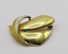 25842/ Vintage Brosche  Amerikaner A*D  Metall vergoldet  Länge ca. 33 mm