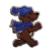 Winter Teddy Bear Embroidered Iron On Patch - Boys Girls Kids 122-Q