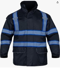 Men's High Visibility Safety Parka ANSI Class 3 Reflective Parka Workwear 4XL