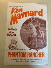 Phantom Rancher Pressbook 1940 Ken Maynard, Dorothy Short, ultra rare!