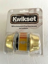 Kwikset 665 Double Cylinder Deadbolt Polished Brass NOS Factory Sealed
