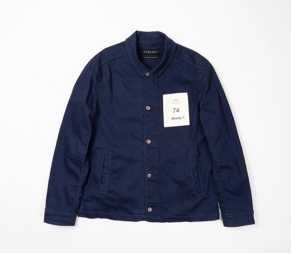 Men ZARA Jacket Navy 42 / XL / 50