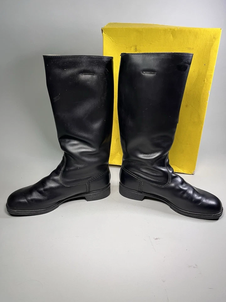 Vintage East German Germany Military Army Officer's Jack Boots 28 1/2 cm, US 10 - Image 2 of 4