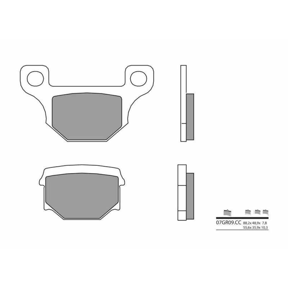 Brembo Organic Brake Pads 07GR09CC For Motorcycle Scooter Parts