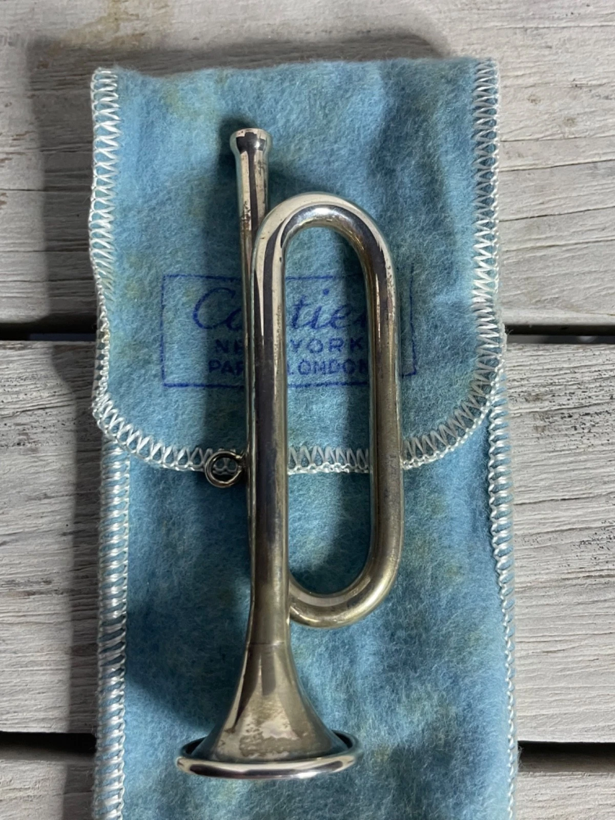 Cartier — Cartier Sterling Silver Trumpet Christmas Ornament