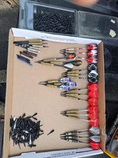 Vintage Brass Dart Set Lot 7 Full Sets Extra Tips Barrels And Shafts See Picture