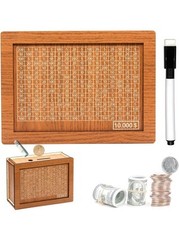 Cash Vault Wooden Savings Box Piggy Bank for Adults Kids Wood 10000 Save Fast 