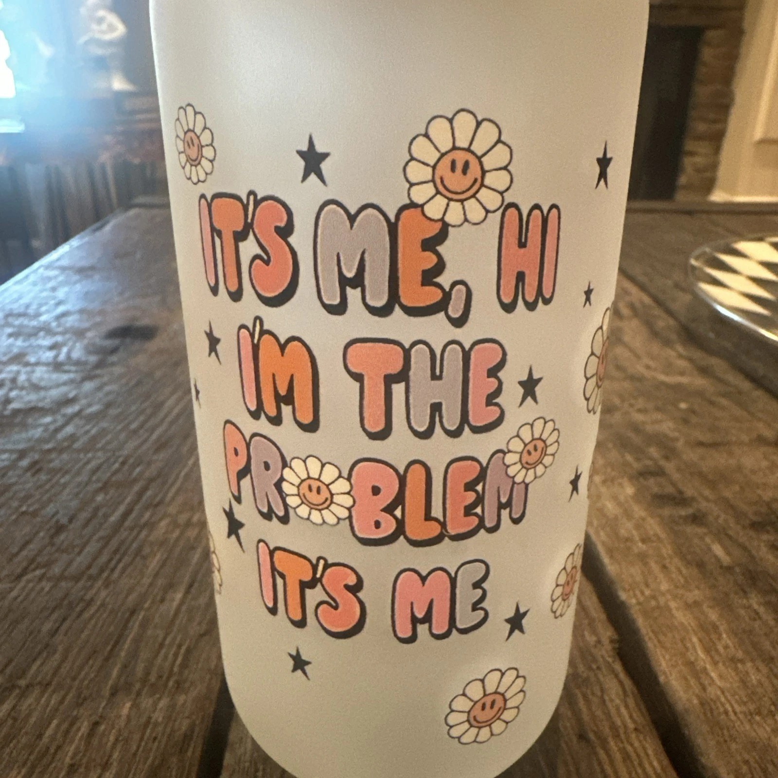 Swift Glass Tumbler Cup “I’m The Problem”