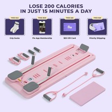 FLO PExercise Portable Pilates Reformer Board Pink Full-Body