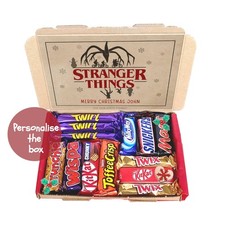 ICONIC TV SHOWS Merry Christmas Family CHOCOLATE BOX CARD HAMPER Personalised