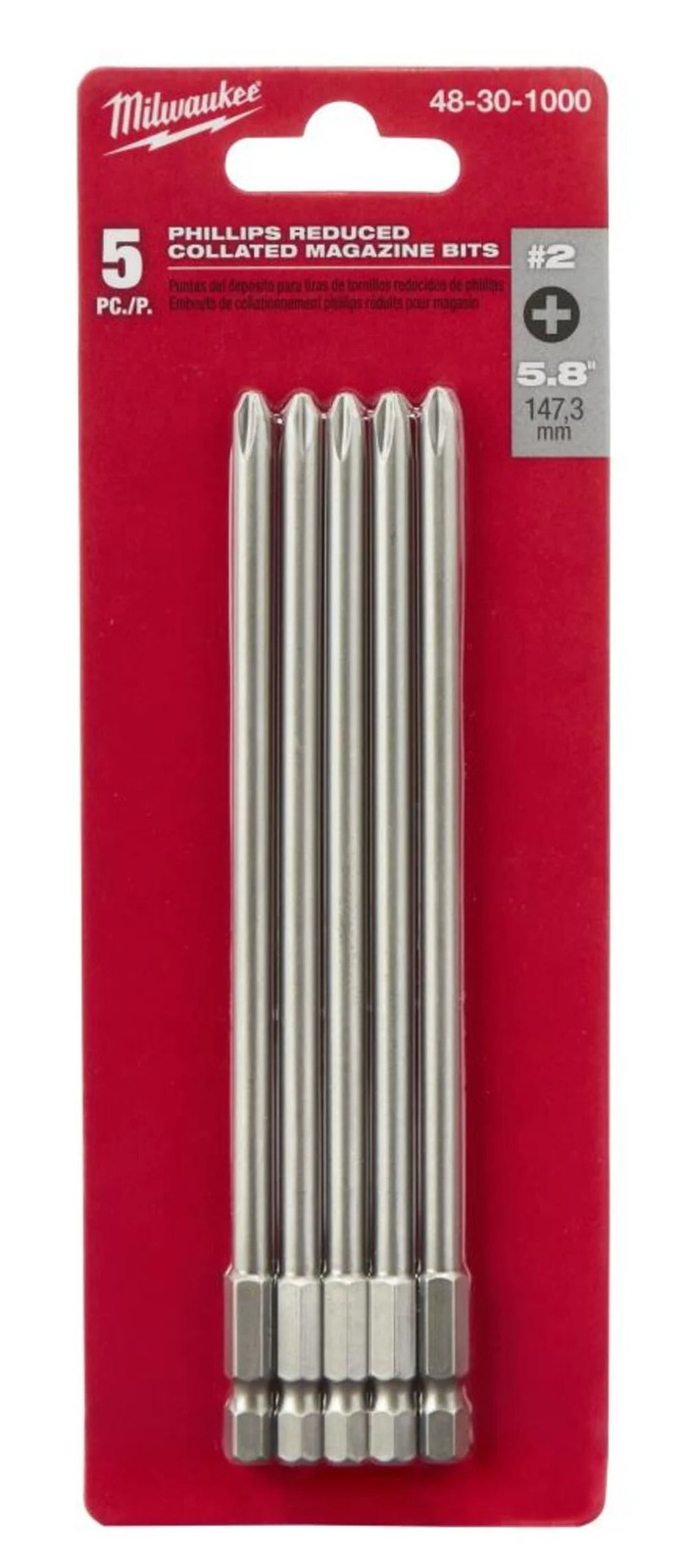 Уменьшенные журнальные биты Milwaukee Phillips 5 предметов в подборке 4290₽