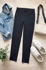 Athleta Brooklyn Ankle Pant Women's Size 4 Black Pull On Travel Career Office