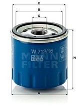 MANN-FILTER W712/16 Ölfilter für ALFA ROMEO  passend für FIAT LANCIA