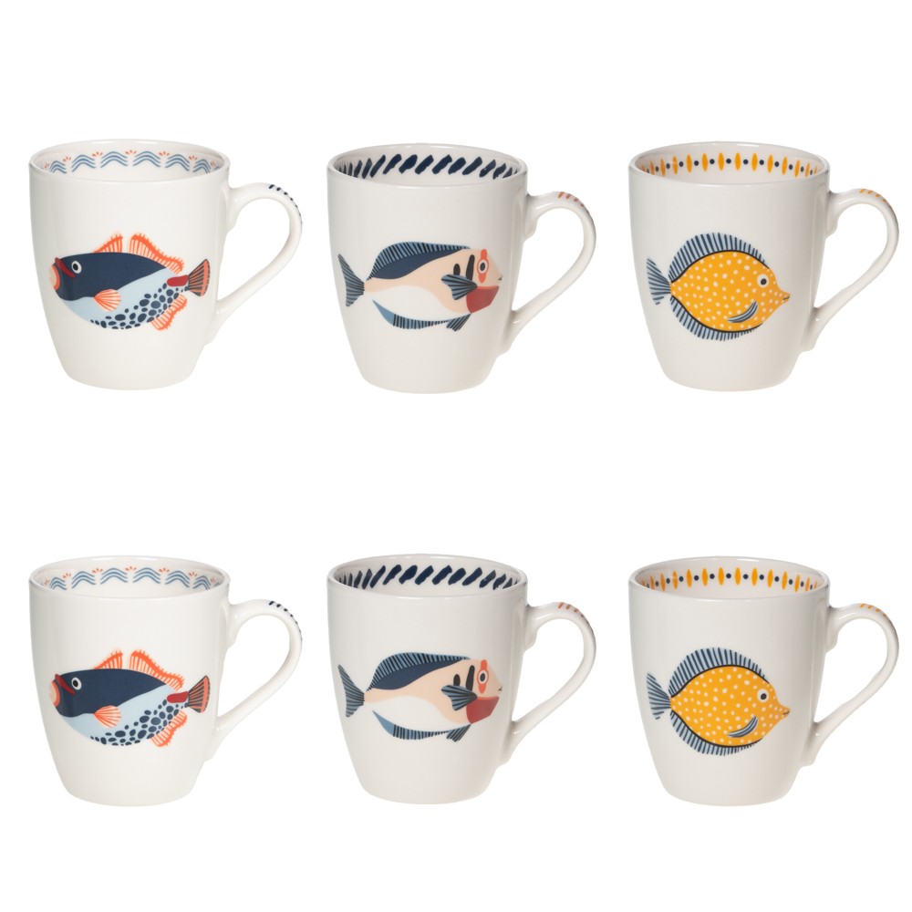 Tasses Lorient porcelaine 23 cl lot de 6 grandes tasses à café et thé 8x12 cm
