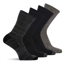 Merrell Unisex Cushion Crew Socks Black Assorted 4 Pairs - MEA33556C4B2001-BLA