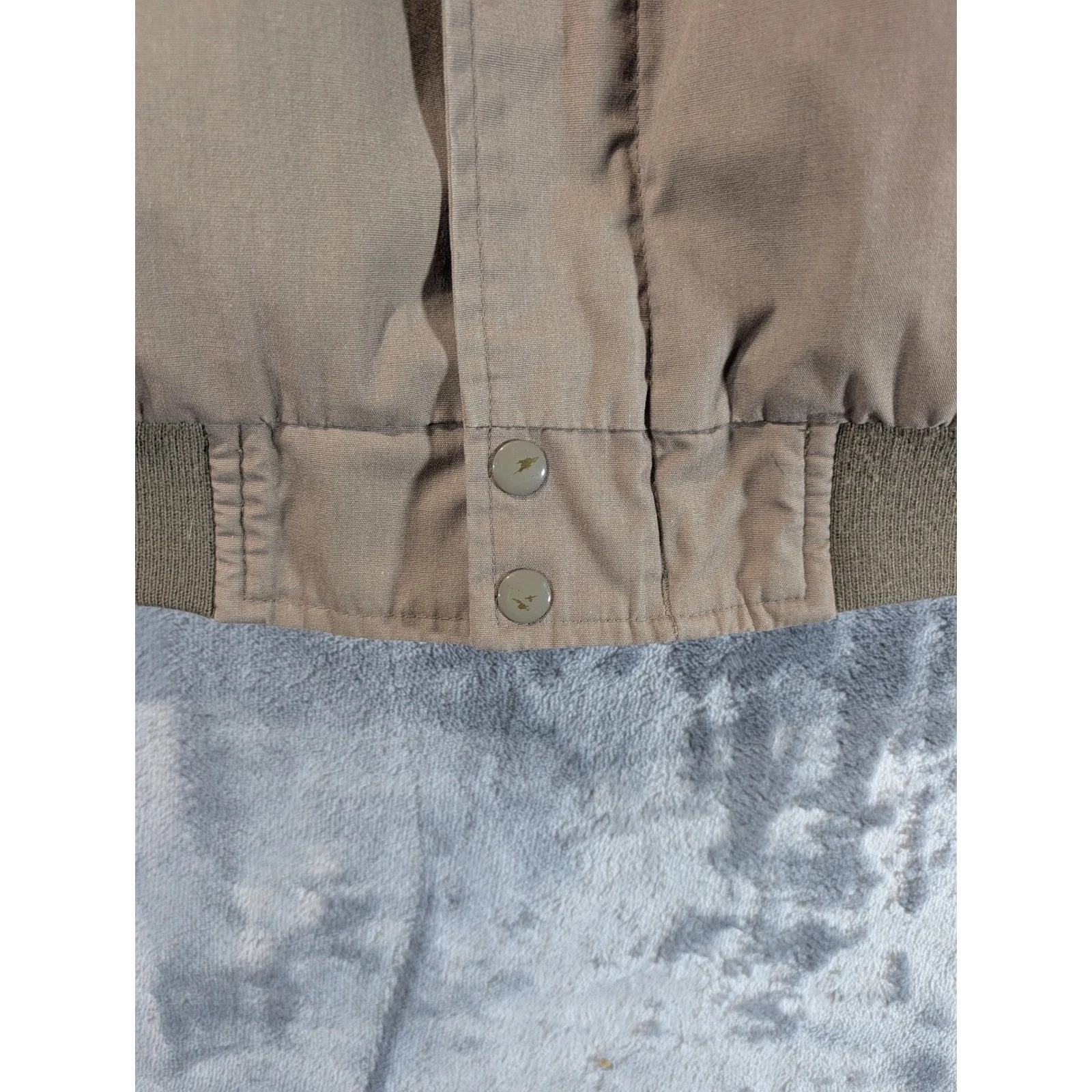 Vintage Oversized Harrington Bomber Jacket Tan Khaki Harbor Bay 5X Big and Tall image 7