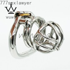 5MM PA Piercing Stainless Steel Breathable Chastity Cage Device Male Lock Ring