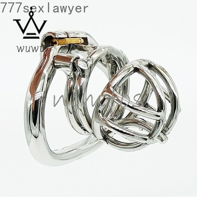 5MM PA Piercing Stainless Steel Breathable Chastity Cage Device Male Lock Ring