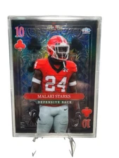 🔥 MALAKI STARKS 1/1 Wild Card 5 Card Draw Silver Stacked Deck Georgia Ravens