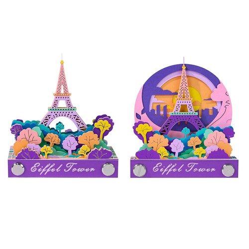 Torre Eiffel carta intaglio modello 3D adesivo quaderno decorazione scrivania - Foto 4 di 13